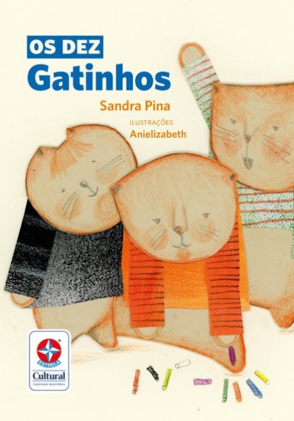 Capa do livro infantil, alfabetização, números - Os Dez Gatinhos