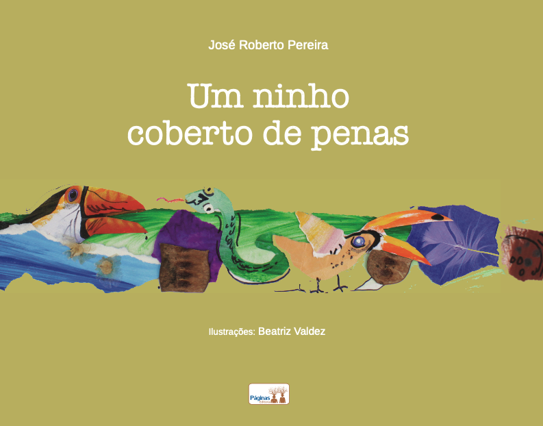 Um ninho coberto de penas