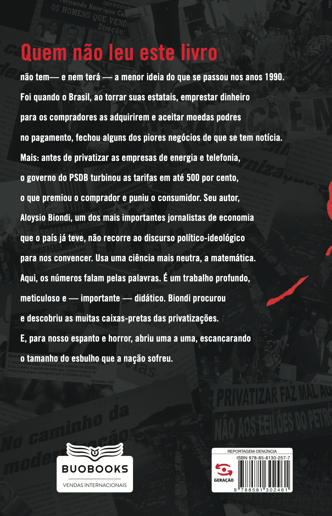 Capa do livro O Brasil Privatizado