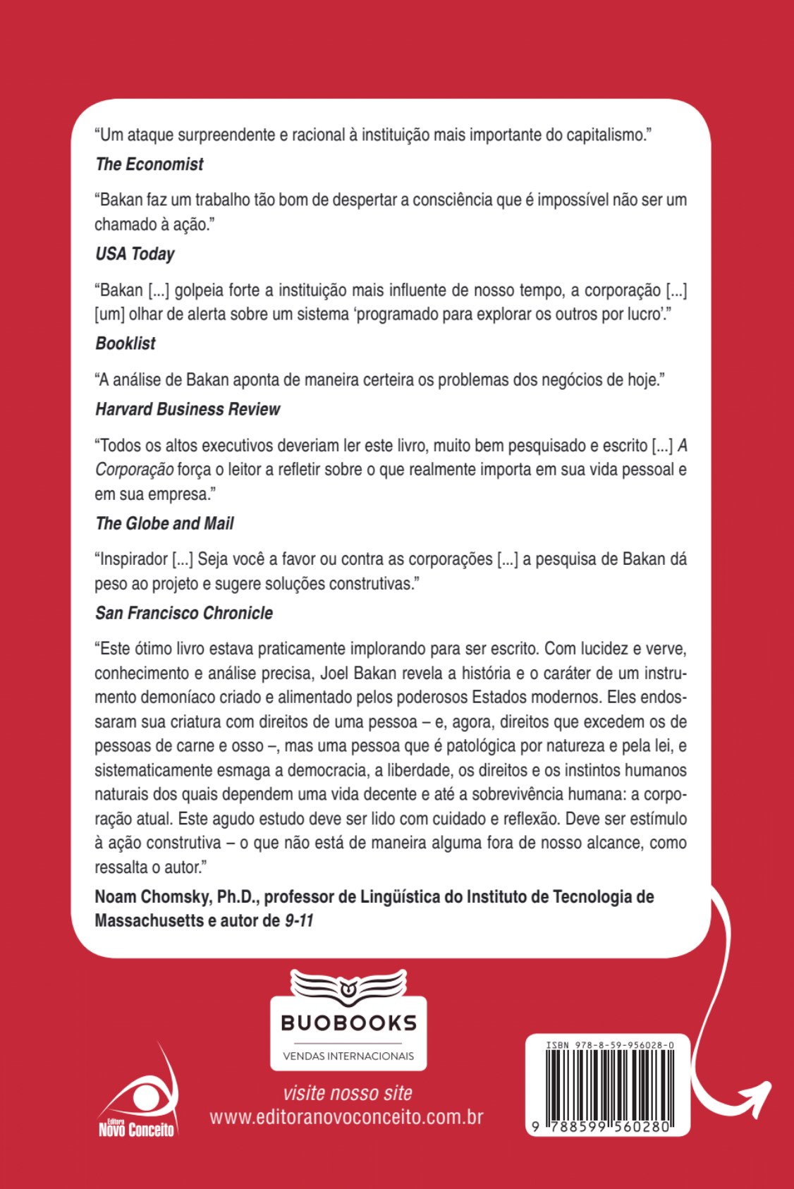 Contracapa do livro A corporação