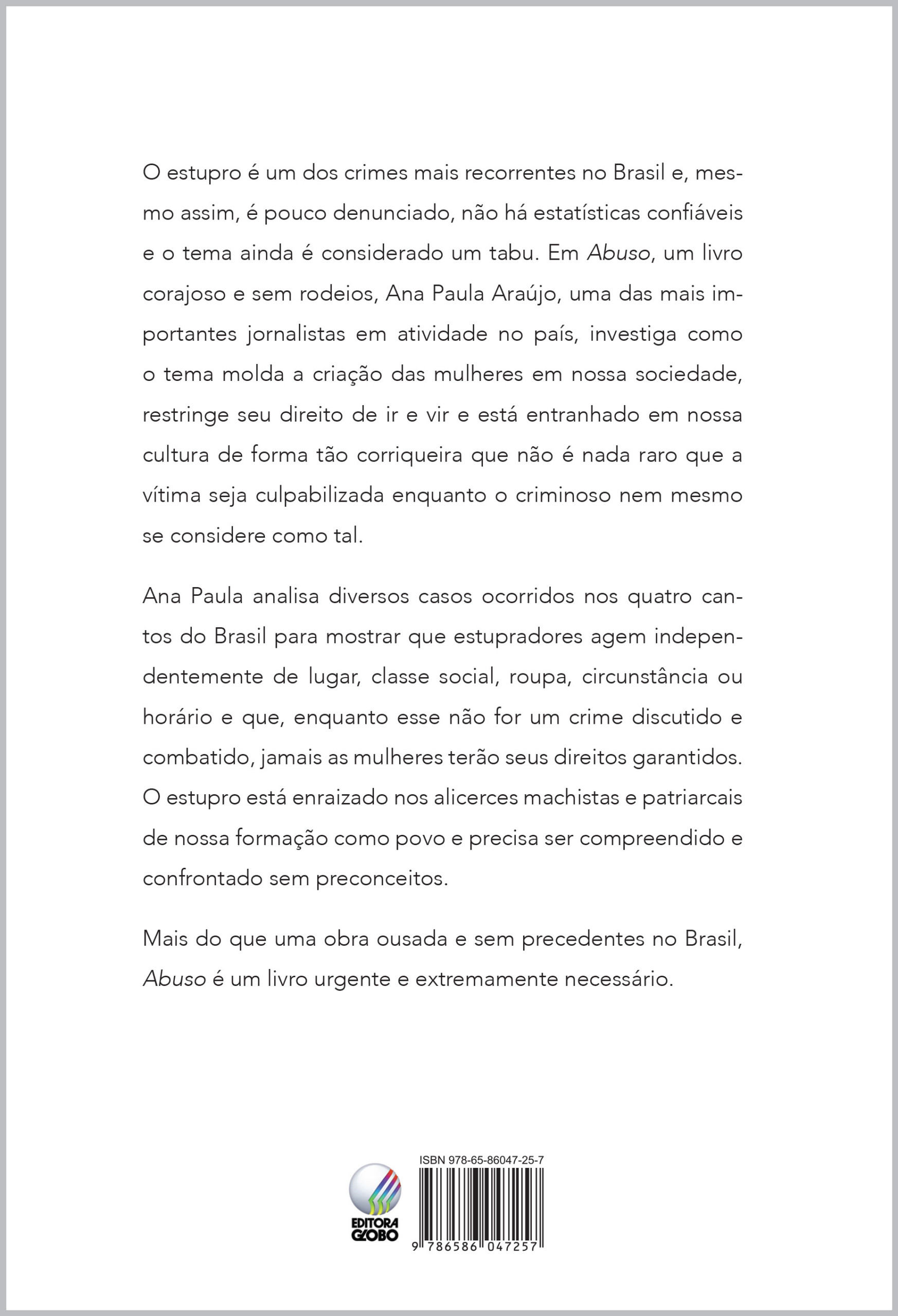 Capa do livro ABUSO de Ana Paula Araújo