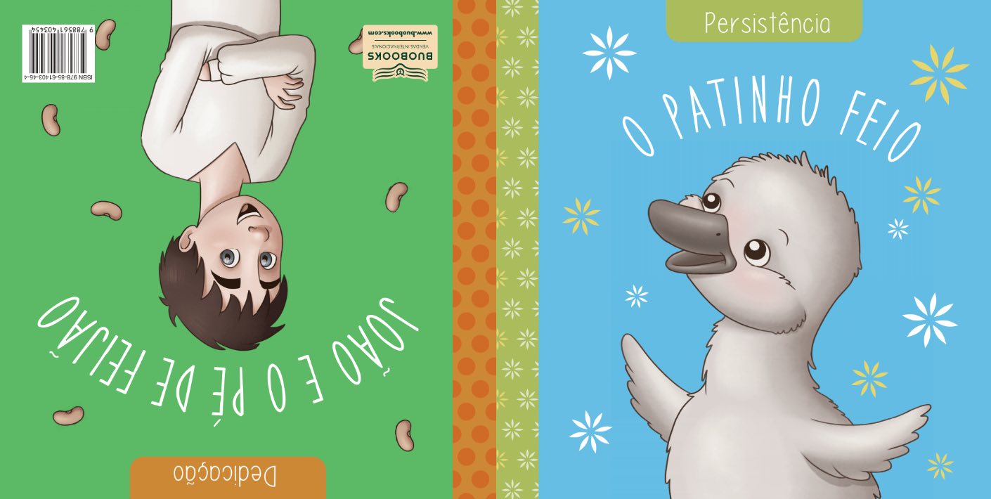 2 LIVROS EM UM- CLASSICOS DAS VIRTUDES O PATINHO FEIO, JOÃO E O PÉ DE FEIJÃO.